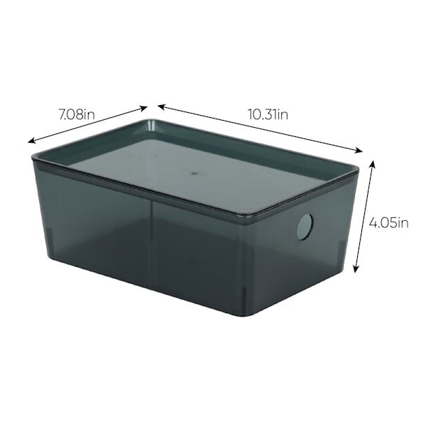 Clear & Black Storage Container, Medium