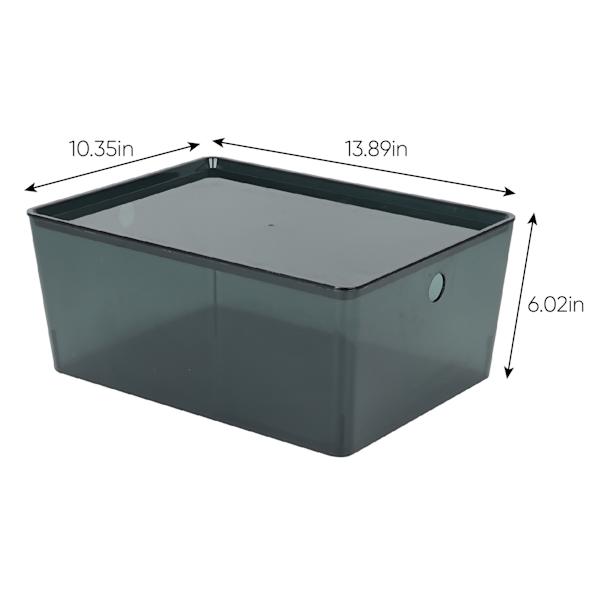 Clear & Black Storage Container, Large