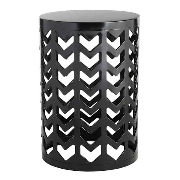 Black Chevron Metal Plant Stand, 20"