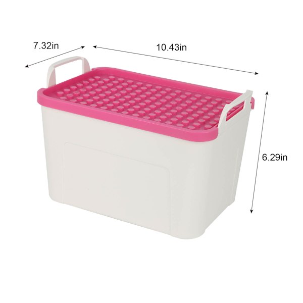 Kids Pink Top Classic Brick Storage Box, Small