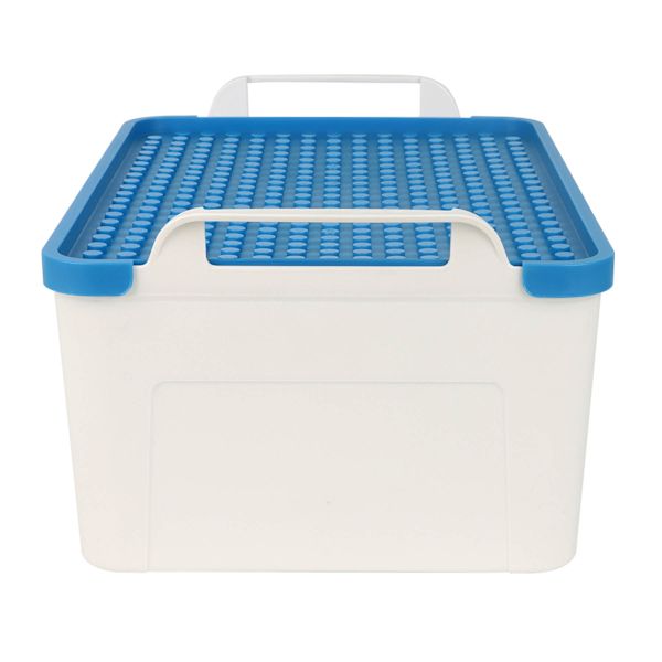 Kids Blue Top Classic Brick Storage Box, Large