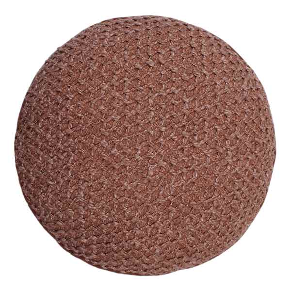 Honeybloom Brown Woven Round Pillow, 16"