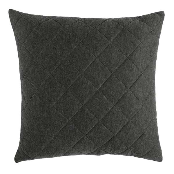 Black Embossed Jersey Throw Pillow, 18"
