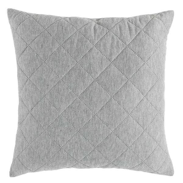 Grey Embossed Jersey Throw Pillow, 18"