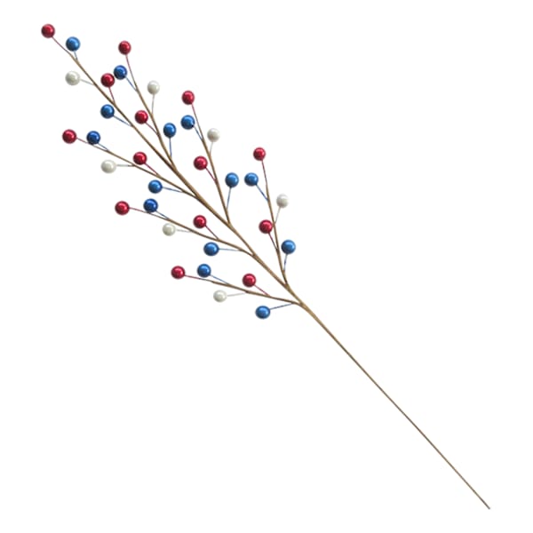 Providence 3-Pack Red, Blue & White Metallic Berry Pick, 19"