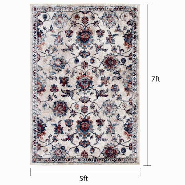 (D618) Providence Fillinta Paisley Area Rug, 5x7