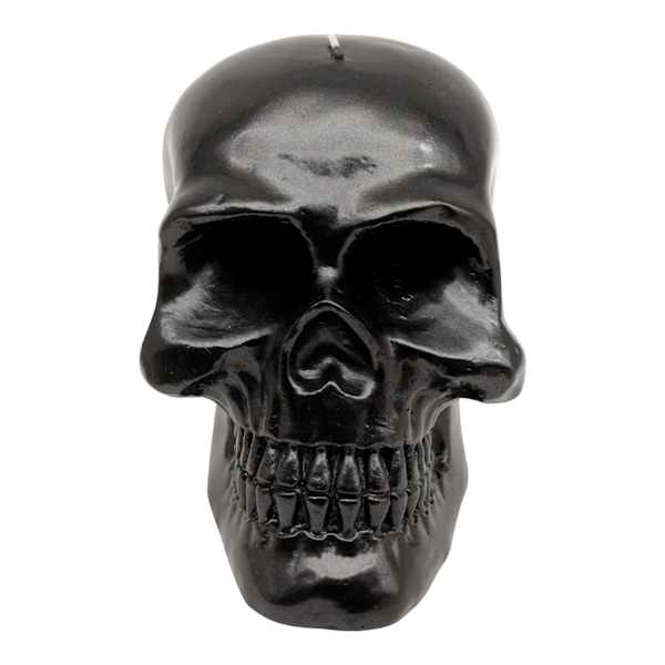 Black Bleeding Skull Candle, Medium