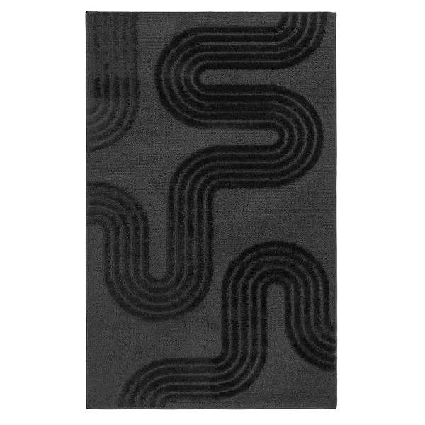 Coal Tufted Accent Rug, 4x6