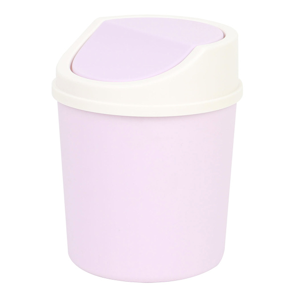 Lavender Lidded Trash Can, 1.5l