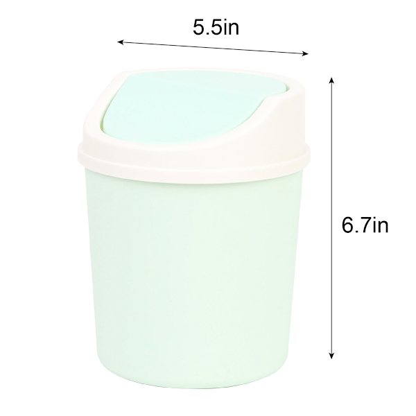 Mint Lidded Trash Can, 1.5l