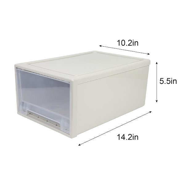 Grey Stackable Storage Drawer, Small