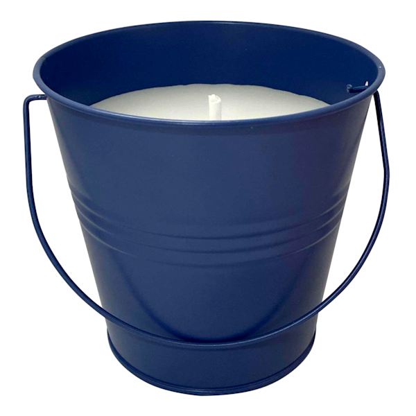 Blue Metal Citronella Bucket Candle, 12oz