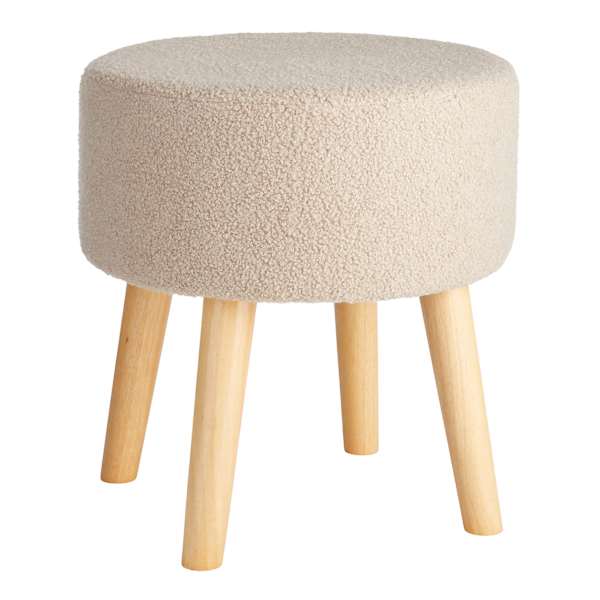 Emmy Stool with Wooden Legs, Sand