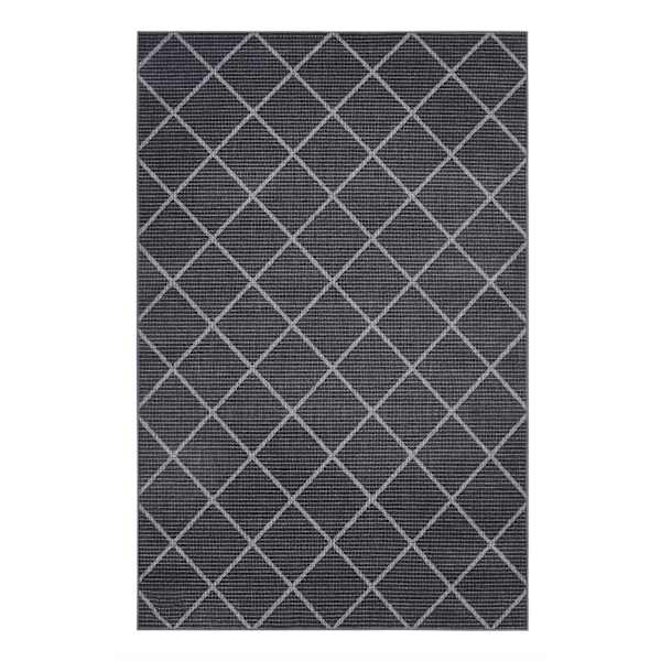 Black Diamond Washable Area Rug, 3.5x5.5