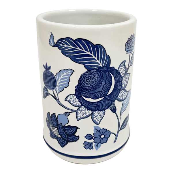Providence Blue Pomegranate Floral Tumbler, 4.5"