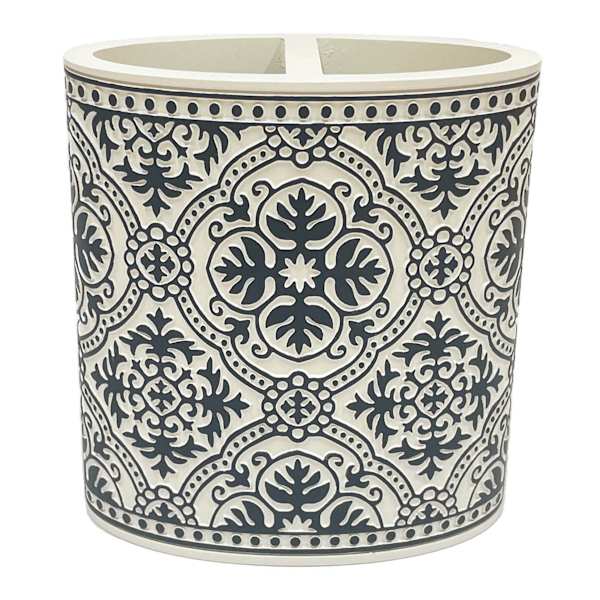 Found & Fable Hannah Black Toothbrush Holder, 4.5"