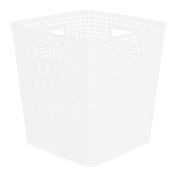 Crossover Weave Storage Basket, Bright White