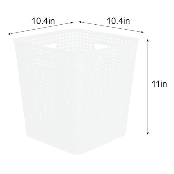 Crossover Weave Storage Basket, Bright White