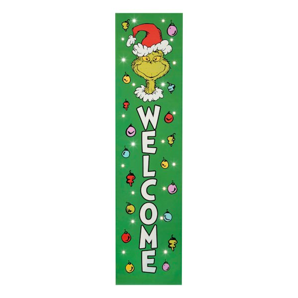 Dr. Seuss Grinch Welcome Porch Leaner, 48"