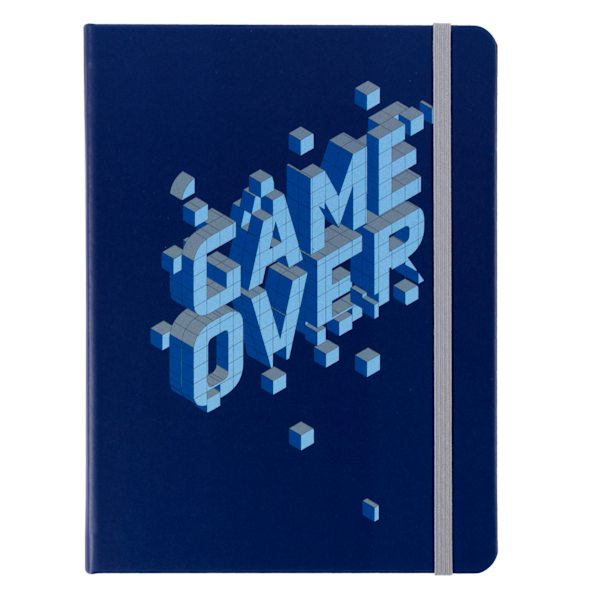 Gamer Hard Cover Pu Journal Game Over