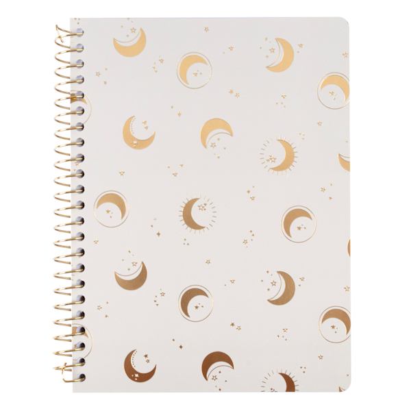 Sage Serenity Spiral Notebook Moon