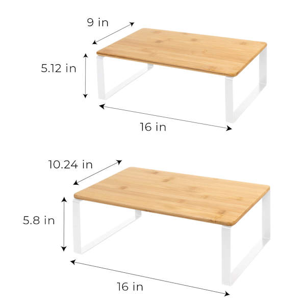 Expandable Bamboo Helper Shelf, White