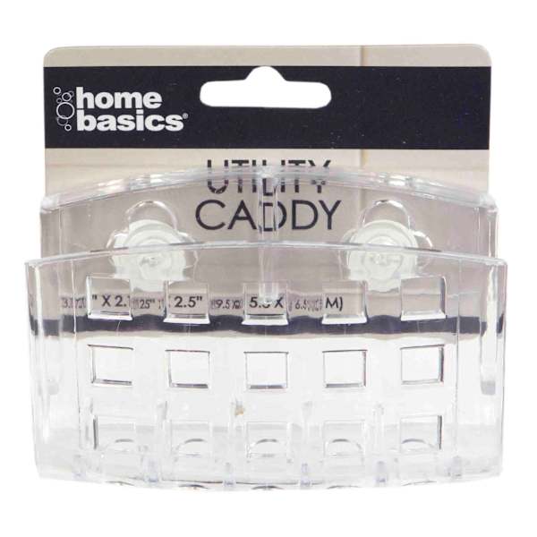 Utility Caddy with Suction Clear