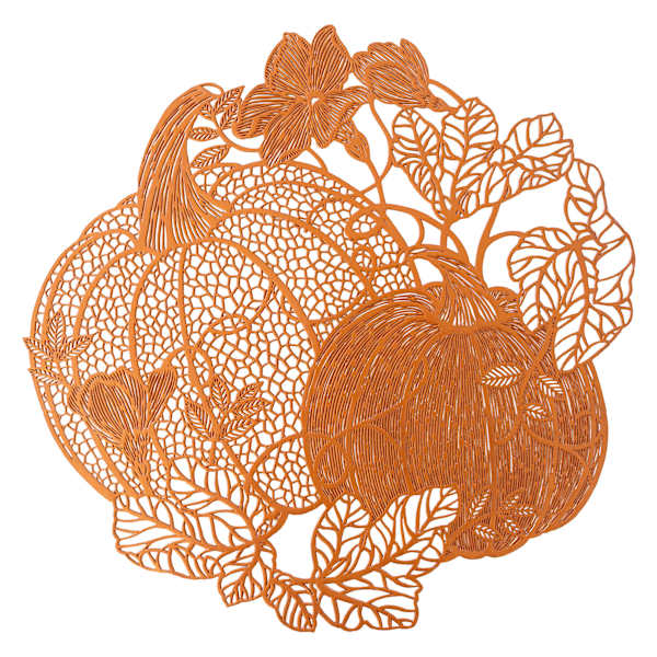 Rust Orange Pumpkin Placemat, 15.5"