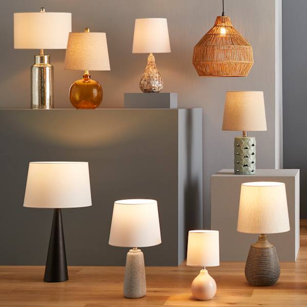 Capiz Table Lamp with Shade 19.5