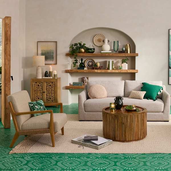 Found & Fable Miya Beige Accent Chair