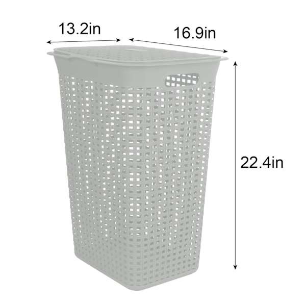 Woven Pattern Laundry Hamper,  50l