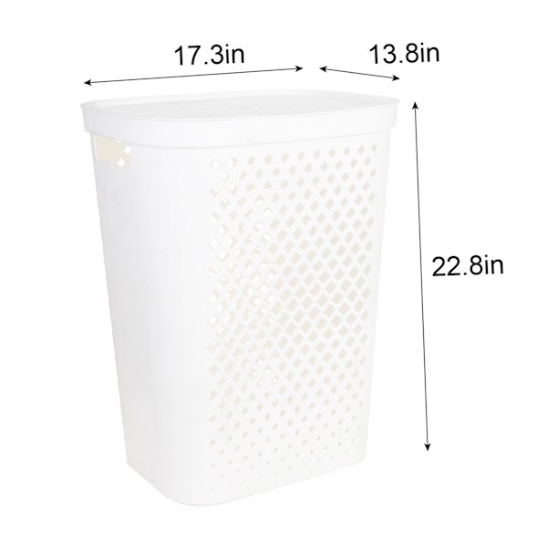Diamond Pattern Laundry Hamper, 55l