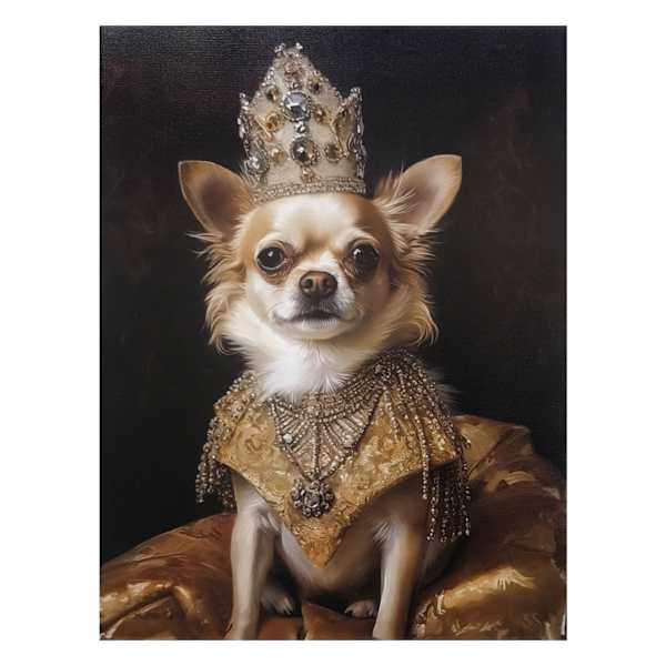 Victorian Chihuahua Canvas Wall Art, 12x16