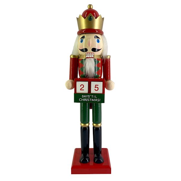 Red & Green Advent Nutcracker, 15"