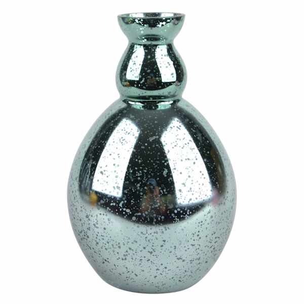 Found & Fable Light Green Mercury Glass Vase, 8"