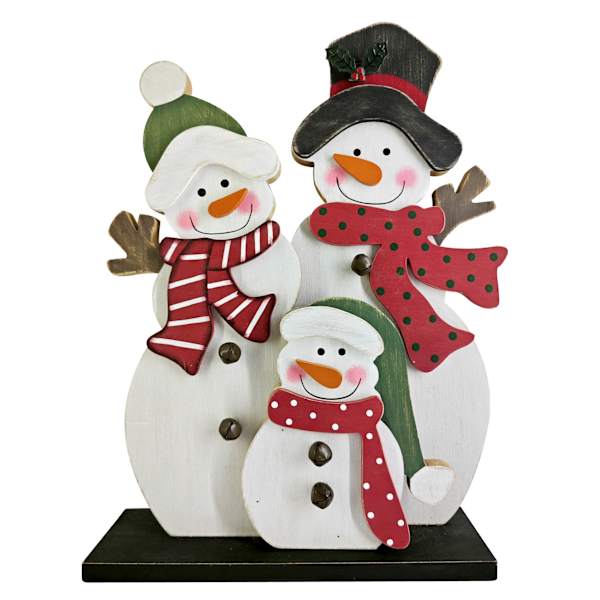 Homespun Holiday Wooden Snowman Tabletop Decor, 6"