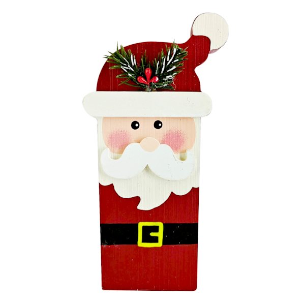 Homespun Holiday Santa Tabletop Decor, 7"