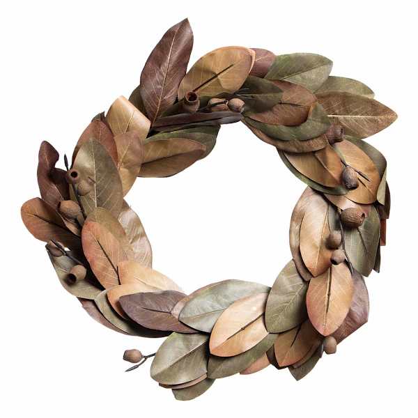 Magnolia Leaf Wreath, 24"