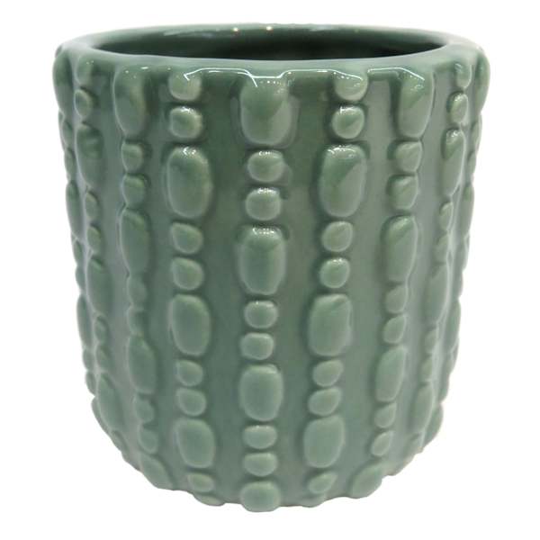 Indoor Textured Mini Green Pot, 3.6"