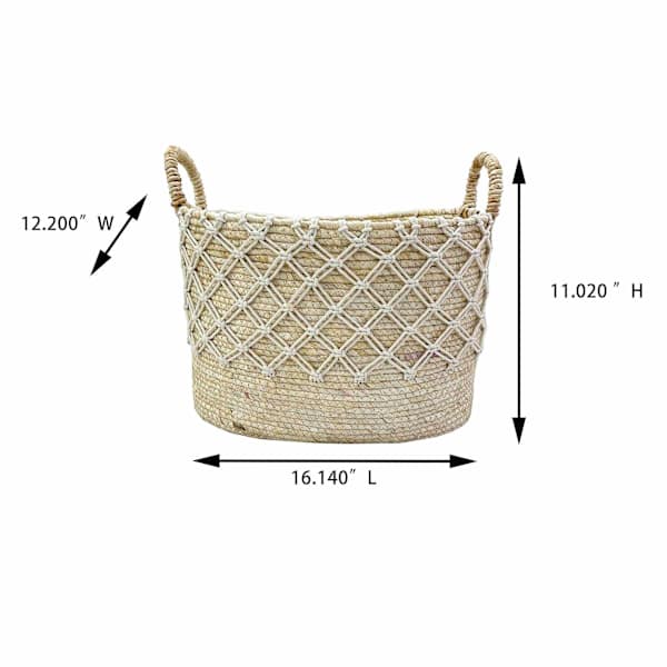 Macrame Maize Basket, Large