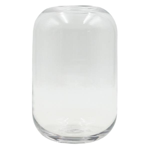8In Rounded Clear Glass Vase