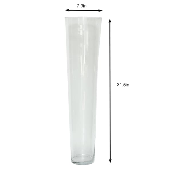 31.5In Clear Glass Oversized Vase