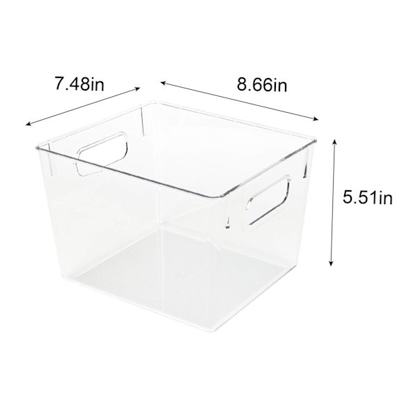 3-Pack Square Pantry Bin, Medium