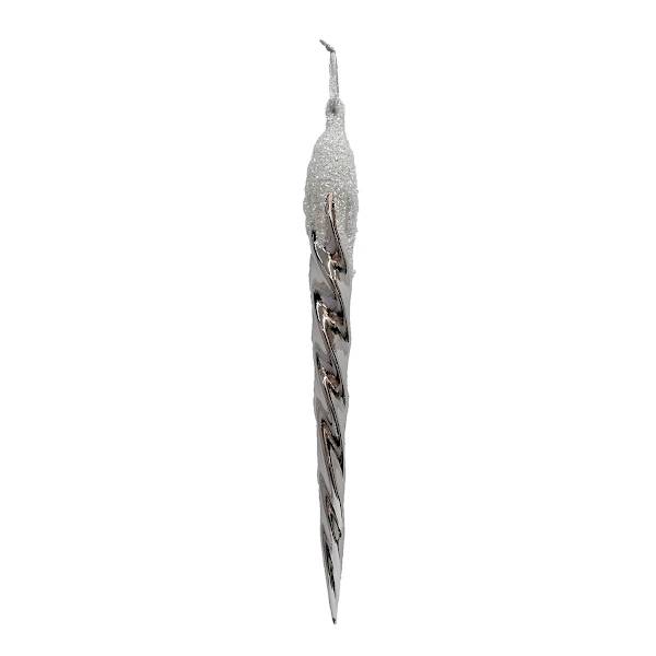 Silver Icicle Ornament, 24"