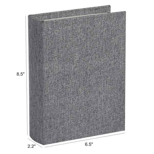 Grey Linen Nested Book Box, 9"