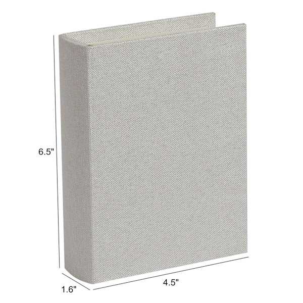 Cream Linen Book Box, 7"