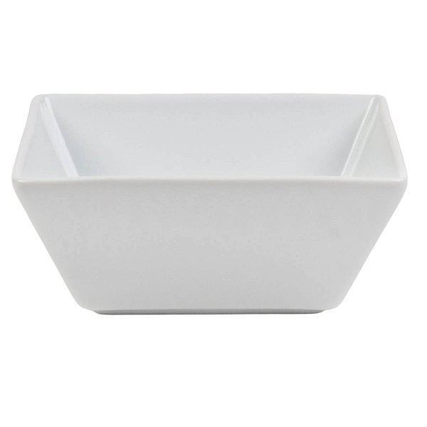 Super White Porcelain Hard Square Cereal Bowl, 6.5"