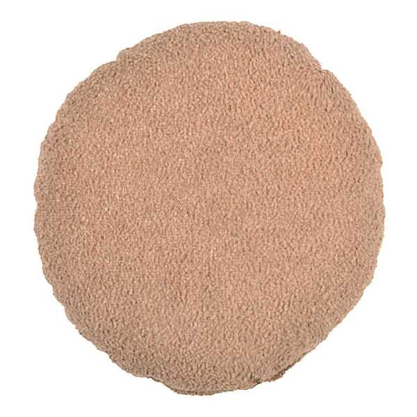 Crosby St. Brown Soft Textured Boucle Round Throw Pillow, 16"