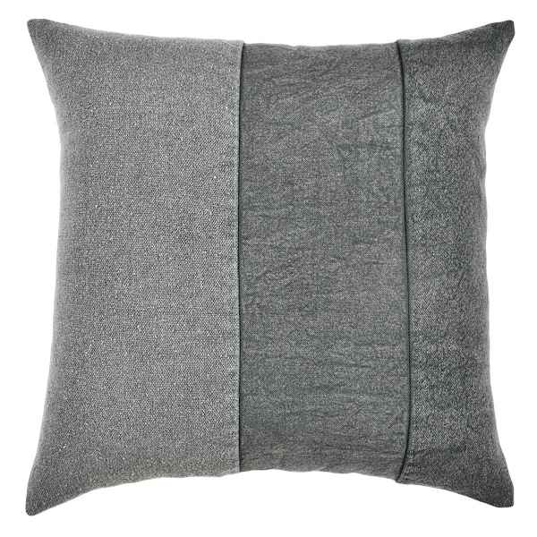 2-Pack Dark Grey Stone Wash Throw Pillows, 18"