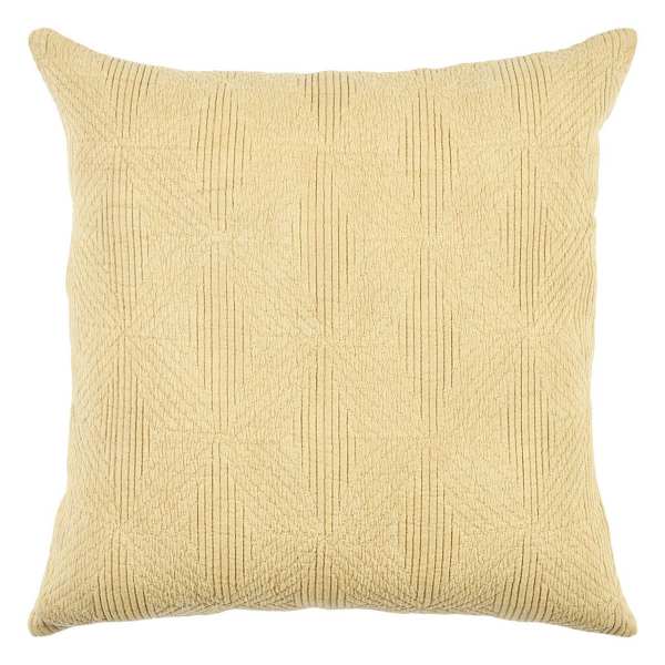2-Pack Yellow Cotton Matelasse Throw Pillows, 18"